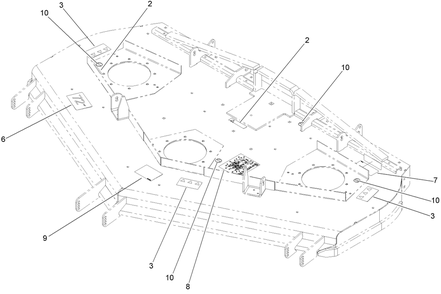 Deck Decal Assembly Diagram and Parts List for 74281TE (270000001-270000300)(2007) Toro Lawn Tractor