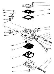 Carburetor Assembly No. 45-2970 Diagram and Parts List for 51616 3000001 - 3999999 Toro Trimmer