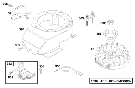 Engine Briggs & Stratton Model 12f802-1767-E1 Diagram and Parts List for 20914 8900001 - 8999999 Toro Lawn Mower