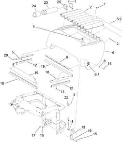Part Location Diagram of 112-8304 Toro HOOD Assembly