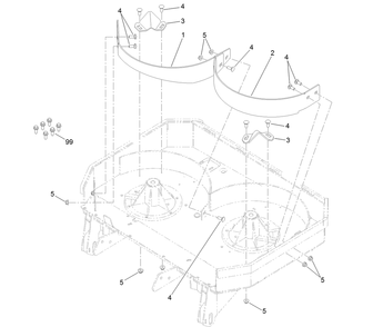 Mulching Kit Assembly Diagram and Parts List for 134-3217  Toro Lawn Mower