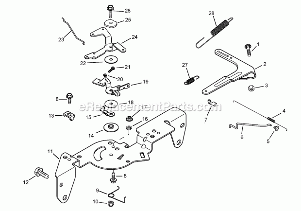 Engine Control Assembly Kohler Ch750-0010 Diagram and Parts List for 74263CP 270000001-270999999 Toro Lawn Mower