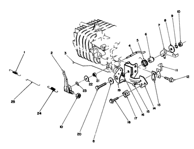 Governor Assembly (Model No. 47pl0-1) Diagram and Parts List for 16785 1000001 - 1999999 Toro Lawn Mower