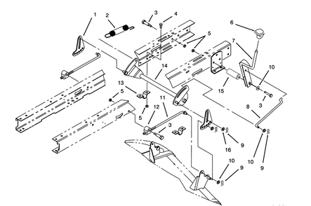 Height Of Cut Assembly Diagram and Parts List for 71205 59000001 - 59999999 Toro Lawn Tractor