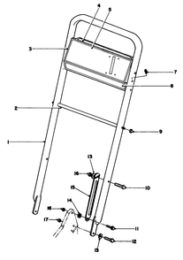 Handle Assembly Diagram and Parts List for 22151 2000001 - 2999999 Toro Lawn Mower