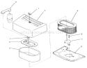 Air Cleaner Assembly Diagram and Parts List for 74041 39000001-39999999 - 1993 Toro Lawn Tractor