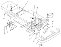 Frame & Front Wheel Fork Assembly Diagram and Parts List for 74041 39000001-39999999 - 1993 Toro Lawn Tractor