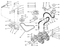 Transmission & Drive System Assembly Diagram and Parts List for 74041 39000001-39999999 - 1993 Toro Lawn Tractor