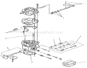 Carburetor Components Assembly Diagram and Parts List for 74041 39000001-39999999 - 1993 Toro Lawn Tractor