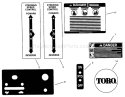 Decals Diagram and Parts List for 74041 39000001-39999999 - 1993 Toro Lawn Tractor