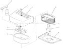 Air Cleaner Assembly Diagram and Parts List for 74021 39000001-39999999 - 1993 Toro Lawn Tractor