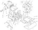 Fenders, Floor Pan and Seat Diagram and Parts List for 74021 39000001-39999999 - 1993 Toro Lawn Tractor