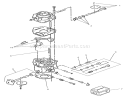 Carburetor Components Assembly Diagram and Parts List for 74021 39000001-39999999 - 1993 Toro Lawn Tractor