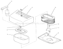 Air Cleaner Assembly Diagram and Parts List for 74021 490001-499999 - 1994 Toro Lawn Tractor