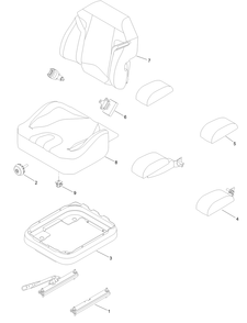 Seat Assembly No. 145-8422 Diagram and Parts List for 18752 400000000 - 414889586 Toro Lawn Tractor