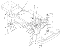 Frame & Front Wheel Fork Assembly Diagram and Parts List for 74120 490001-499999 - 1994 Toro Lawn Tractor
