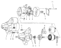 Starter Assembly Diagram and Parts List for 74120 490001-499999 - 1994 Toro Lawn Tractor