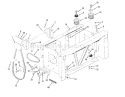 Transmission Drive Frame Diagram and Parts List for 74140 39000001-39999999 - 1993 Toro Lawn Tractor