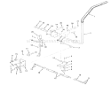 Transmission Drive Linkage Diagram and Parts List for 74140 39000001-39999999 - 1993 Toro Lawn Tractor