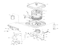 Carburetor Components Diagram and Parts List for 74140 39000001-39999999 - 1993 Toro Lawn Tractor