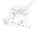 Transmission Drive Linkage Diagram and Parts List for 74140 49000001-49999999 - 1994 Toro Lawn Tractor