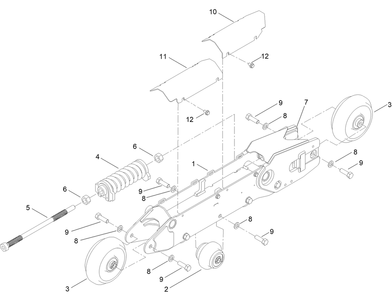 Rh Track Assembly No. 139-7293 Diagram and Parts List for 22352 412900000 - 999999999 Toro Lawn Tractor Accessories