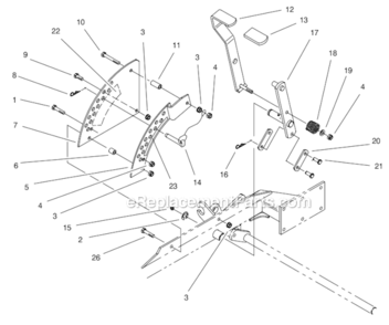 Part Location Diagram of 103-2078-03 Toro Handle-Lift