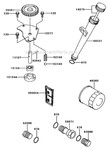 Lubrication_Equipment_Assembly__Kawasaki_Fh601VAs23 Diagram and Parts List for 74179  Toro Lawn Mower