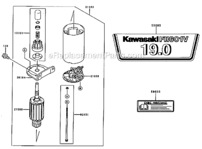 StarterDecal__Kawasaki_Fh601VAs23 Diagram and Parts List for 74179  Toro Lawn Mower
