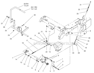 Motion_Control_System_Assembly Diagram and Parts List for 74179  Toro Lawn Mower