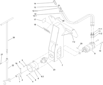 Bore Drive Head Assembly Diagram and Parts List for 22420 404320000 - 999999999 Toro Lawn Tractor Accessories