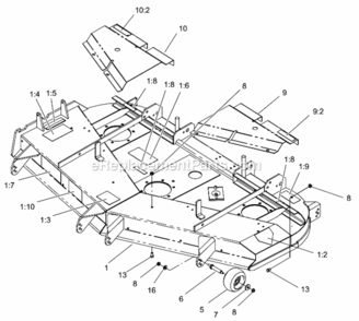 Deck_Deflector_And_Roller_Assembly Diagram and Parts List for 74225 220000001-220999999 Toro Lawn Mower