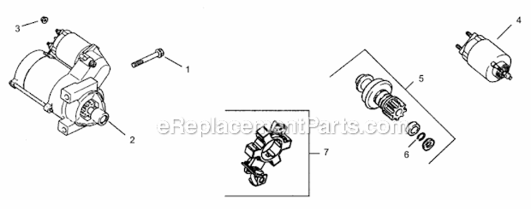 Starting_System_Assembly__Group_7 Diagram and Parts List for 74225 220000001-220999999 Toro Lawn Mower