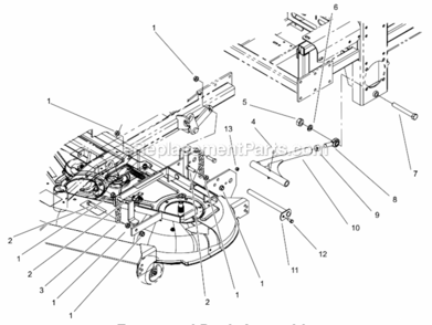 Frame_And_Deck_Assembly Diagram and Parts List for 74225 220000001-220999999 Toro Lawn Mower