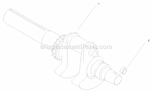 Part Location Diagram of 2401406 Toro Crankshaft(Incl. Ref. No. 2)