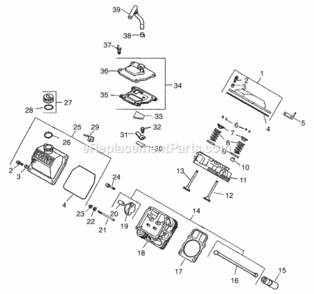 Part Location Diagram of 2441105S Tecumseh Rod, Push
