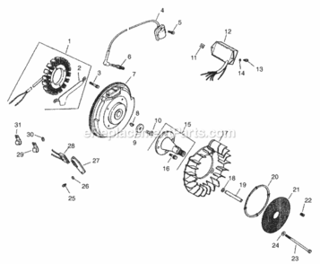 Part Location Diagram of 2446811S Tecumseh Washer, Spring