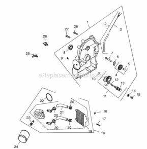 Part Location Diagram of 5205002-S Tecumseh Filter, Oil