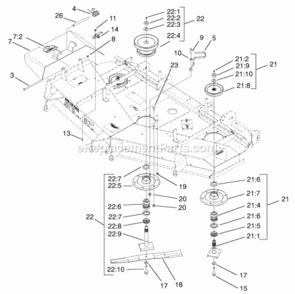 Page Y Diagram and Parts List for 74226 210002101-210999999 Toro Lawn Tractor