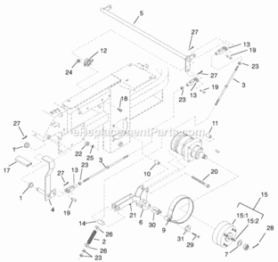 Page E Diagram and Parts List for 74226 210002101-210999999 Toro Lawn Tractor