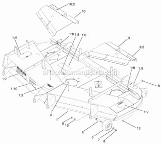 Part Location Diagram of 99-4619 Toro DECAL-SFS