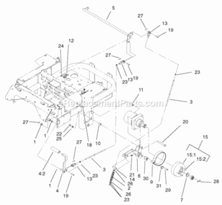 Page B Diagram and Parts List for 74226 220000001-220999999 Toro Lawn Tractor