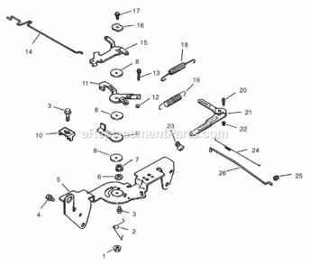 Part Location Diagram of 2408944S Tecumseh Spring, Governor