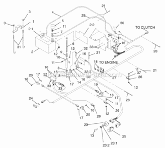 Page G Diagram and Parts List for 74226 220000001-220999999 Toro Lawn Tractor