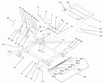Part Location Diagram of 103-1918 Toro Bushing