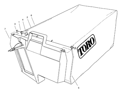 Grass Bag Assembly No. 98-9220 Diagram and Parts List for 22160 8900001 - 8999999 Toro Lawn Mower