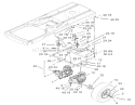 Hydro and Belt Drive Assembly Diagram and Parts List for 74301 230000001-230999999 - 2003 Toro Lawn Tractor