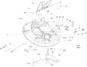 38in Deck Assembly Diagram and Parts List for 74301 240000001-240000893 - 2004 Toro Lawn Tractor