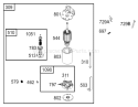 Starter Assembly Engine Diagram and Parts List for 74325 230000001-230999999 - 2003 Toro Lawn Tractor