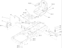 Seat Assembly Diagram and Parts List for 74327 260000001-260019999 - 2006 Toro Lawn Tractor